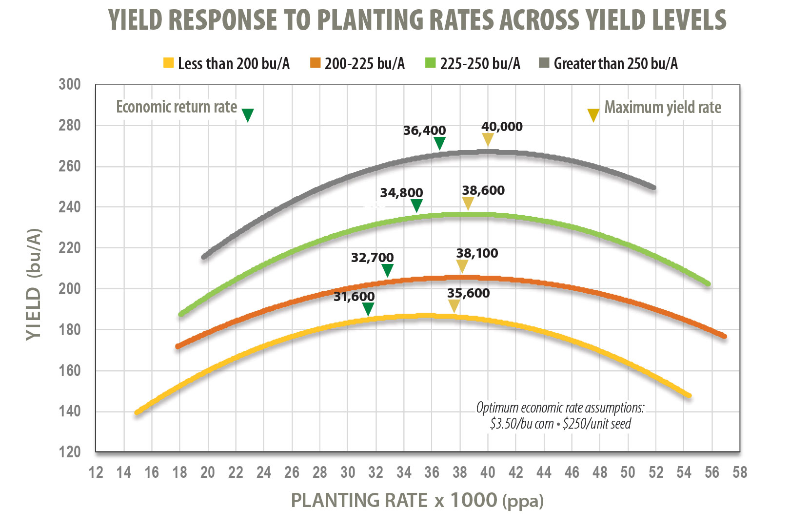 Optimum Planting Rates Wyffels Corn Hybrids